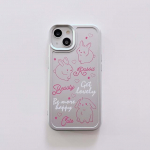 Pink Rabbit Lovely Line Bunny Cartoon Cute Capa For Iphone 11 12 Promax X Xr Xsmax 14 Pro Max 13 Pehme silikoonist telefoni&uuml;mbrise kate For iphone 14pro
