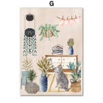 Moodne p&otilde;hjamaine Boho Monstera vaas Plantain Toataim Seinakunst L&otilde;uendimaaling Plakatid ja Prindid elutoa sisustamiseks 21X30cm No Frame