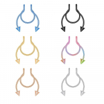 V&otilde;lts ninas&otilde;rmus S&otilde;rmused roostevabast terasest nina augustamine v&otilde;lts augustamine kehaehted naistele 1Pcs h&otilde;be