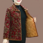 Mantlid naistele Suur puuvillane fliismantel S&uuml;gistalvine paksendatud jope Naiste vabaaja mantel pikkade varrukatega naiste mantel XL