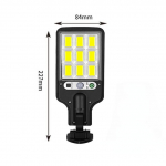 UUS 1/2/3/4 tk 9 LED-i p&auml;ikeseenergia t&auml;navavalgustid 3 valgusrežiimiga veekindla liikumisanduri turvavalgustusega aia terrassi tee &otilde;uele 1Pcs must