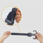 Kahe konksuga beebivankri riidepuu, 360-kraadise p&ouml;&ouml;rlemise reguleerimise k&auml;rukonks 1pc