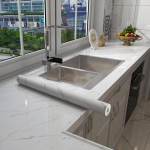 60cm * 1M/3M/5M/k&ouml;&ouml;k veekindel, &otilde;likindel, tulekindel, paksendatud marmorist tapeet, seina niiskuskindel, isekleepuv seinakleebis 60cm*5m