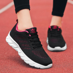 Uued kogu hooaja naiste kingad Flying Weave tossud Kerged naiste tossud 35 must/Heleroosa