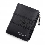 Uued &auml;rimeeste rahakotid lukuga kaardihoidja Kvaliteetne meeste rahakott Uus PU-nahast vintage m&uuml;ndihoidja meeste rahakotid must