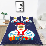 Kodune j&otilde;uluvana voodipesukomplekt tekikate ja padjap&uuml;&uuml;r AU Queen &uuml;he-/kaheinimesevoodi t&auml;issuuruses Pehme mugav tekikott Kodukaunistus DE 100x135cm