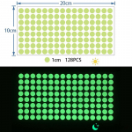 Helendav helendav pimeduses t&auml;ht, &uuml;mmargune t&auml;piline seinakleebised Isevalmistatud ruumikujundus 1cm