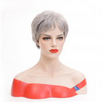 L&uuml;hikesed hallid naturaalsed lokkis tukkidega parukad naistele S&uuml;nteetilisest kuumakindlast kiust Cosplay igap&auml;evaseks kasutamiseks parukas Mummy Vana Daami parukad