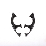 Car Carbon Fiber style Steering Wheel Decoration Cover Trim Sticker Fit For Mercedes Benz Smart 453 Fortwo Options A black