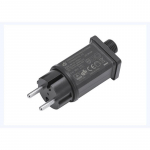 1 PC trafo string LED-taimer toiteadapteri valgustus veekindel Sobib madalpinge LED-seadmetele WBL must