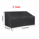 2/3/4 istet Veekindel tooli kate Aed Park sise&otilde;u &Otilde;uespingid M&ouml;&ouml;bel Diivan Tool Laud Vihma Lumi Tolmukaitse Kate 2-Seat (134x66x89cm) must