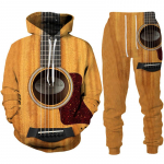 Meeste naljakas kitarrikunst 3D-prindiga kapuutsid/p&uuml;ksid/&uuml;likond Harajuku vintage paari dressikomplekt Isikup&auml;ra hip-hop t&auml;navar&otilde;ivad XL roheline