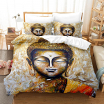 3D Buddha kuju voodipesukomplekt budistidele tubade teki- ja padjakatted 2/3 tk AU180 * 210 &uuml;he-/kaheinimesevoodi pehme pestav kodutekstiil Baby 100x135cm