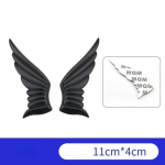 Angel Wingsi autokleebised Metallist isikup&auml;ra 3D Wings auto logo Modifitseeritud Angel Tail Logo Kehakaunistused 4cm&times;11cm must