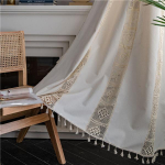 Valmis Kardinad Triibuline Tikand Roheline &Uuml;hev&auml;rviline Kontrast K&ouml;&ouml;k Elutuba Kardinad Maaelu stiilis Pooll&auml;bipaistmatud laheaknad W150xL160CM(Top Pocket)