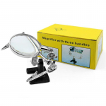 1 tk multifunktsionaalne abiklambriga suurendusklaasiga kolme k&auml;ega abiklambriga elektriline jootekolb keevitamine 60 mm suurendusklaasi ehted A