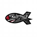 Bombs Away Rocket Shark kleebis auto vin&uuml;&uuml;lkleebise veekindlal kaunistusauto kleebistel A-15cm-Longest Side