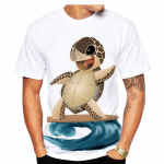 Suvised T-s&auml;rgid Armas merikilpkonn 3D prindiga Meeste/naiste T-s&auml;rk Underwater World Turtle Casual L&uuml;hikeste varrukatega Suurus 6xl L