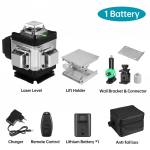 4D 16 liini lasertaseme roheline joon isetasanduv 360 horisontaalne ja vertikaalne &uuml;liv&otilde;imas rohelise laseri taseme APP juhtimine 1*Battery