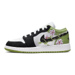 Air Jordan 1 Low SE GS Lillelised Laste tossud Roheline Valge Must DQ8389-100 40 black