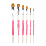 6 tk Lameda peaga maalipintslite komplekt nailonjuukse roosa l&uuml;hikeste varraste pintsel &otilde;li akr&uuml;&uuml;l akvarell gua&scaron;&scaron; kunstitarvikute jaoks