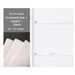 (Logo saab graveerida) A5 &auml;riplaan, 2024. aasta &otilde;pilase nahast m&auml;rkmik, vooderdatud/t&uuml;hjad siselehed, p&auml;evik, m&auml;rkmik, rekordiraamat A5 valge