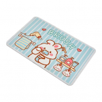 Vannitoa vaip Superpehme multikas loomade disainiga imav libisemiskindel, kergesti puhastatav vanni uksematt Magamistoatarbed heleroheline v&auml;rv