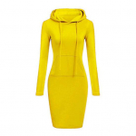 Midi-kleit pikkade varrukatega k&uuml;lmakindel s&auml;&auml;re keskpaigani, s&uuml;gistalv, liibuv vabaaja kapuutsiga triibuline pullover-kleit igap&auml;evane riietus 2XL punane