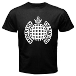 Ministry Of Sound Tantsu House Muusika Logo Must Unisex T-s&auml;rk S