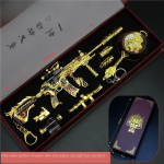 Rahurelv M416 Viie k&uuml;&uuml;nega kuldne draakoni nahk versioon, Star of Faith homaar Overlord pimestav lilla meloodia relva mudel m&auml;ng relva mudel