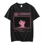 Anime Teleseriaal Experiments Lain T-s&auml;rk Iwakura Unisex T&uuml;druk Sci Fi Unisex Graafiline L&uuml;hikeste Varrukatega T-s&auml;rgid Puuvill Harajuku T&auml;navamood L