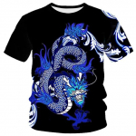 3D Dragon Print T-s&auml;rk Meeste Naiste Mood T&auml;navar&otilde;ivad T-s&auml;rk Harajuku Cool Animal S&auml;rk Anime l&uuml;hikeste varrukatega T-s&auml;rgid 6XL