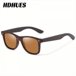 HdHues Unisex Moodsad Keskkonnas&otilde;bralikust Bambuspuidust V&auml;ljas Reisimiseks Puidust Polariseeritud P&auml;ikeseprillid, UV400 sinine
