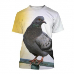 Loom Lind Tuvi 3D Prindiga Suvised T-s&auml;rgid Streetwear Meeskonna Kaelusega T-s&auml;rk L&uuml;hikeste Varrukatega Harajuku &Uuml;lem&otilde;&otilde;dulised Meeste Naiste Topid Riietus M