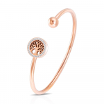 Inkrusteeritud tsirkoonist geomeetriline k&auml;ev&otilde;ru Lucky Tree Crystal naiste avamisk&auml;ev&otilde;ru roosa kuldne v&auml;rv