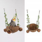 Kookosp&auml;hkli koorega linnupesa n&auml;rimism&auml;ngupuur viirpapagoile Lovebirds Canaries