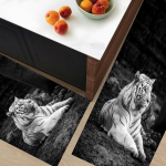 Valge tiigri k&ouml;&ouml;gimatt Pehme paksendatud k&ouml;&ouml;gimatt Veekindel libisemiskindel &otilde;likindel p&otilde;randamatt 40*60cm