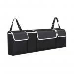 Auto korraldaja pagasiruumi 600D Oxfordi riidest kokkupandava istme jaoks Hoiu sisemus Rippkott Tagasi Autom S2T4 black-one-size