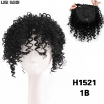 LISI HAIR S&uuml;nteetilised oranžid pruunid juuksed Afro lokkis parukad naistele l&uuml;hike parukas tukkidega loomulikud lokid kohev soeng 20cm