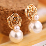 Naiste Faux Pearl Ear Studs K&otilde;rvar&otilde;ngad Pulmapidu Pruudi k&otilde;rva ehted