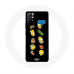 &Uuml;mbris Xiaomi Redmi Note 11s 5G Simpsons kleebistele mustal taustal
