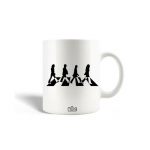 Mug en C&eacute;ramique The Beatles Groupe Musical Affiche Noir Et Blanc Marche