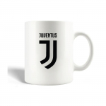 Juventuse logo musta keraamilise kruusi jalgpalliklubi