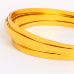 3 meetrit/partii 5mmX1mm lame alumiiniumtraat meisterdamise ehete leidmiseks k&auml;sit&ouml;&ouml;ks niit kuld