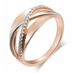 Kineli l&auml;ikiv tsirkoon h&otilde;bedane rists&otilde;rmus naistele roosa kullav&auml;rvi trendikas s&otilde;rmuse ehe 7 roosa kuldne v&auml;rv