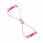 Jooga spordi takistusriba k&auml;epidemega 8-kujuline elastne harjutusriba lihaste treenimise abivahend roosa