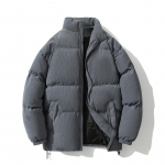 Meeste talvejope velvetist puuvillast polsterdatud soojad parkid, s&uuml;gisene mantel, meeste vintage korea meessoost tuulepluus riided M valge