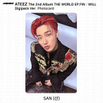 ATEEZ The 2nd Album WORLD EP.FIN WILL Digipack ver. Fotokaardi kleebis KPOP K-POP San - Photocard
