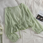 Naiste &otilde;huke mantel vabaaja pits vibu suvine p&auml;ikesekaitseriided naiste kardigan s&auml;rk riided topid naisele pluus Kaaned Blusa valge