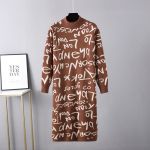 S&uuml;gistalvine naiste k&otilde;rge kaelusega vintage silmkoeline pullover pikkade varrukatega Graffiti kampsun OneSize khaki